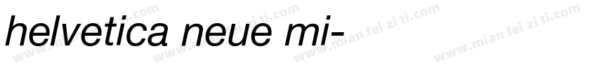 helvetica neue mi字体转换